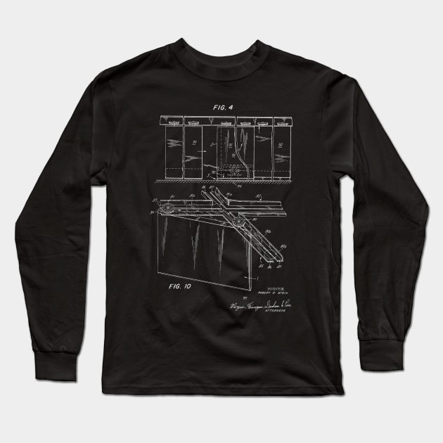 Trolley System Vintage Patent Hand Drawing Long Sleeve T-Shirt by TheYoungDesigns